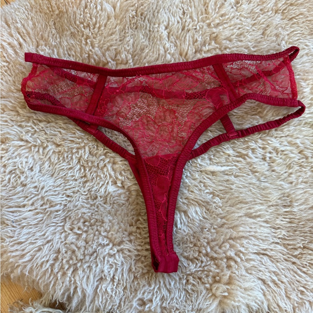 Fleur du Mal Red Lace Panties